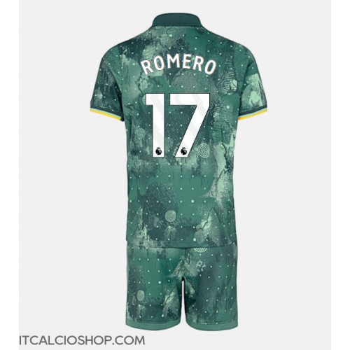 Tottenham Hotspur Cristian Romero #17 Terza Maglia Bambino 2024-25 Manica Corta (+ Pantaloni corti)